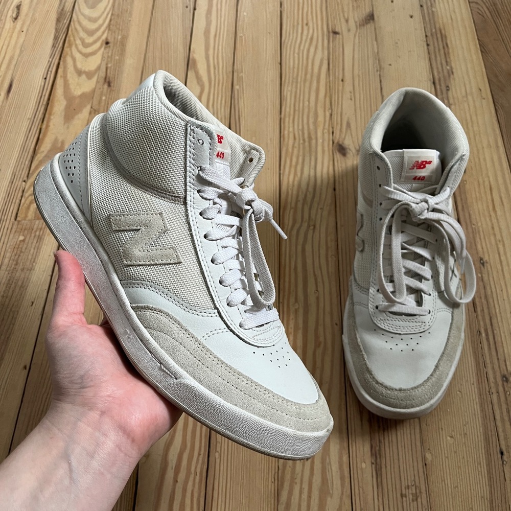 New Balance Numeric 440 High Top Mens Size 9 Off-White Skate Shoes NM440HPM
